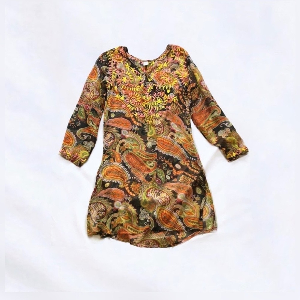 raj ⋆ sheer silk dress coverup